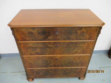 6409 - Komoda orechova korenice 19 stoleti  98 x 52 cm  V - 98 cm  -  11 000 kc